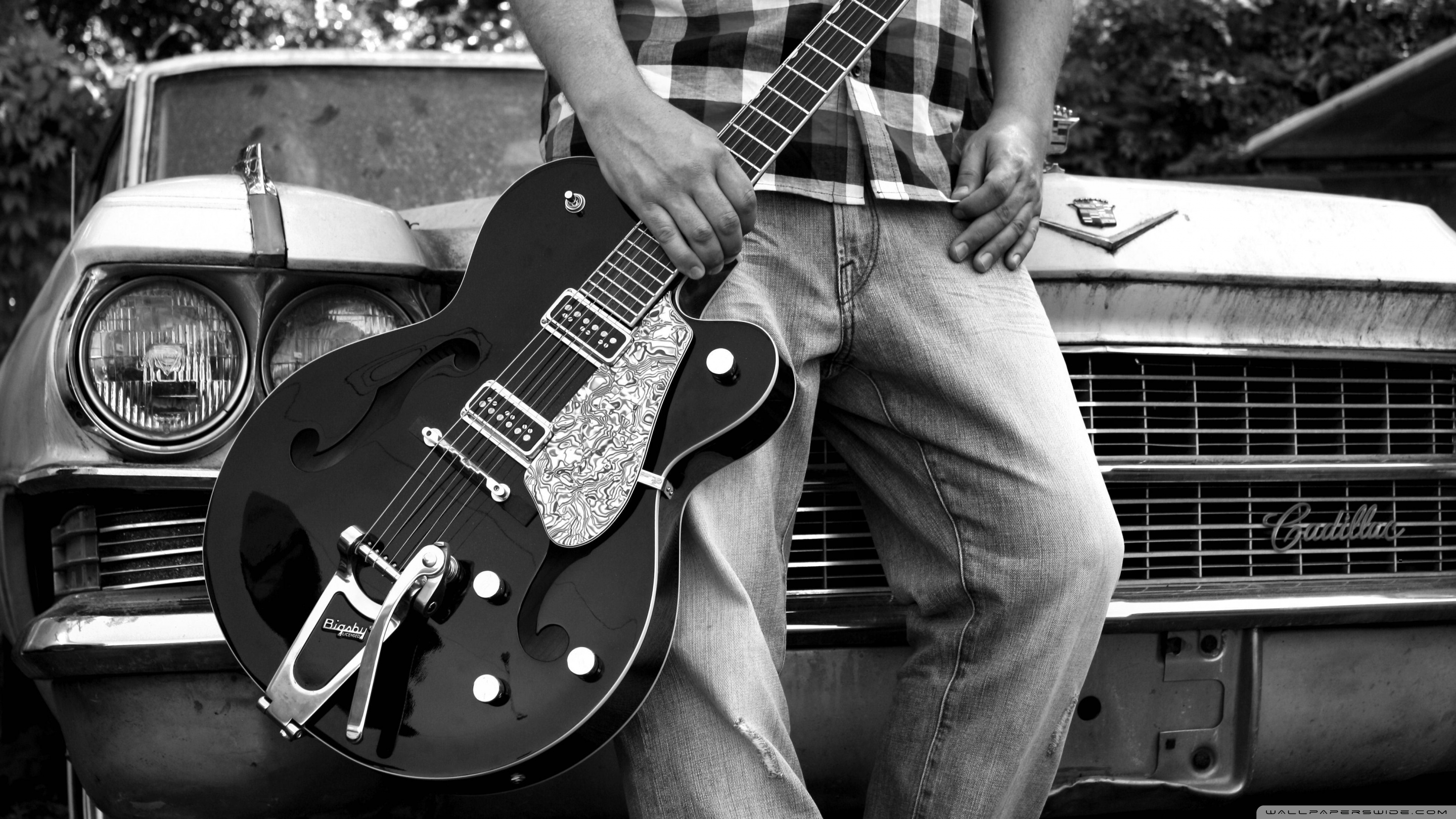 Wallpapers Fender Stratocaster Gretsch Bigsby And Cadillac - HD Wallpaper 