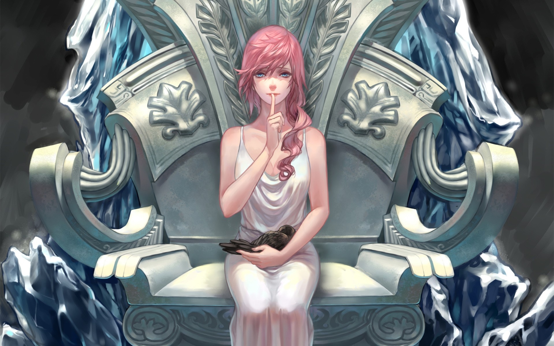 Anime Girl Fantasy Pink Hair - HD Wallpaper 