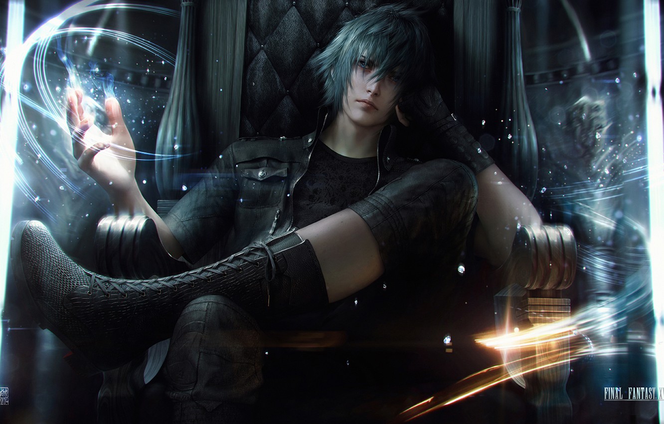 Photo Wallpaper Guy, Final Fantasy, Night Light Sky, - Final Fantasy Noctis Wallpaper Hd - HD Wallpaper 
