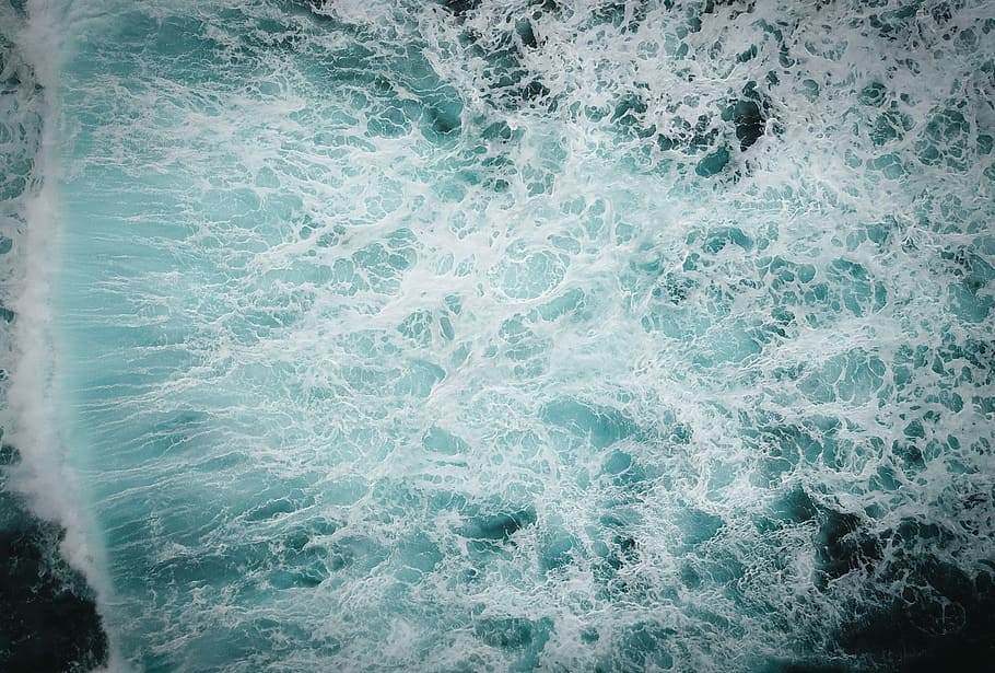 Leftovers, Aerial Photo Of Ocean Waves, Sea, Water, - Sea - HD Wallpaper 