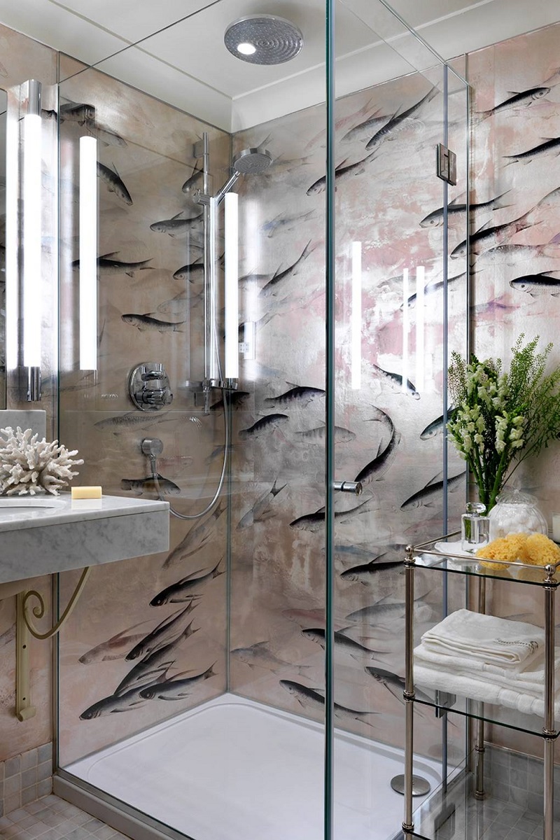 Revamp Your Luxury Bathroom Decor With Unique Wallpapers - Small Bathroom Interior Designs - HD Wallpaper 