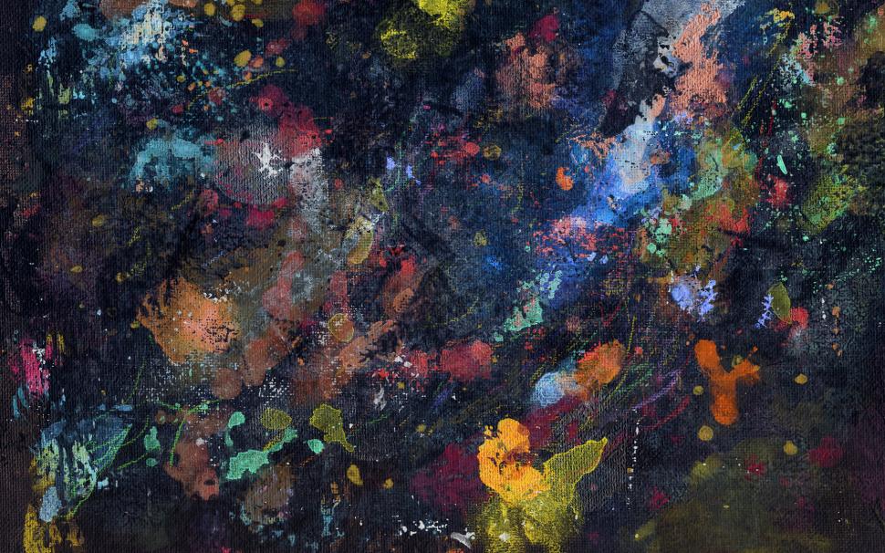 Painting Abstract Canvas Splatter Hd Wallpaper,abstract - Coolest Desktop - HD Wallpaper 