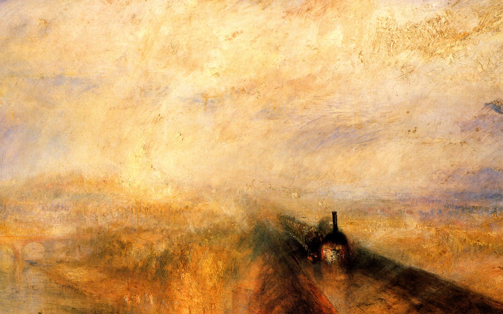 1680*1050 World Famous Paintings / Fine Art Painting - Turner Rain Steam And Speed - HD Wallpaper 