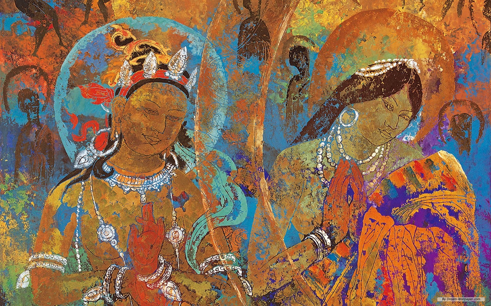Free Art Wallpaper - Tibetan Buddhist Art - HD Wallpaper 
