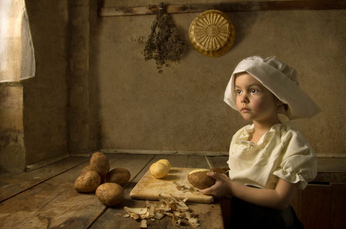 Girl Cook Art Style Imitation Styling Renaissance Â - Rembrandt Master Of Light - HD Wallpaper 