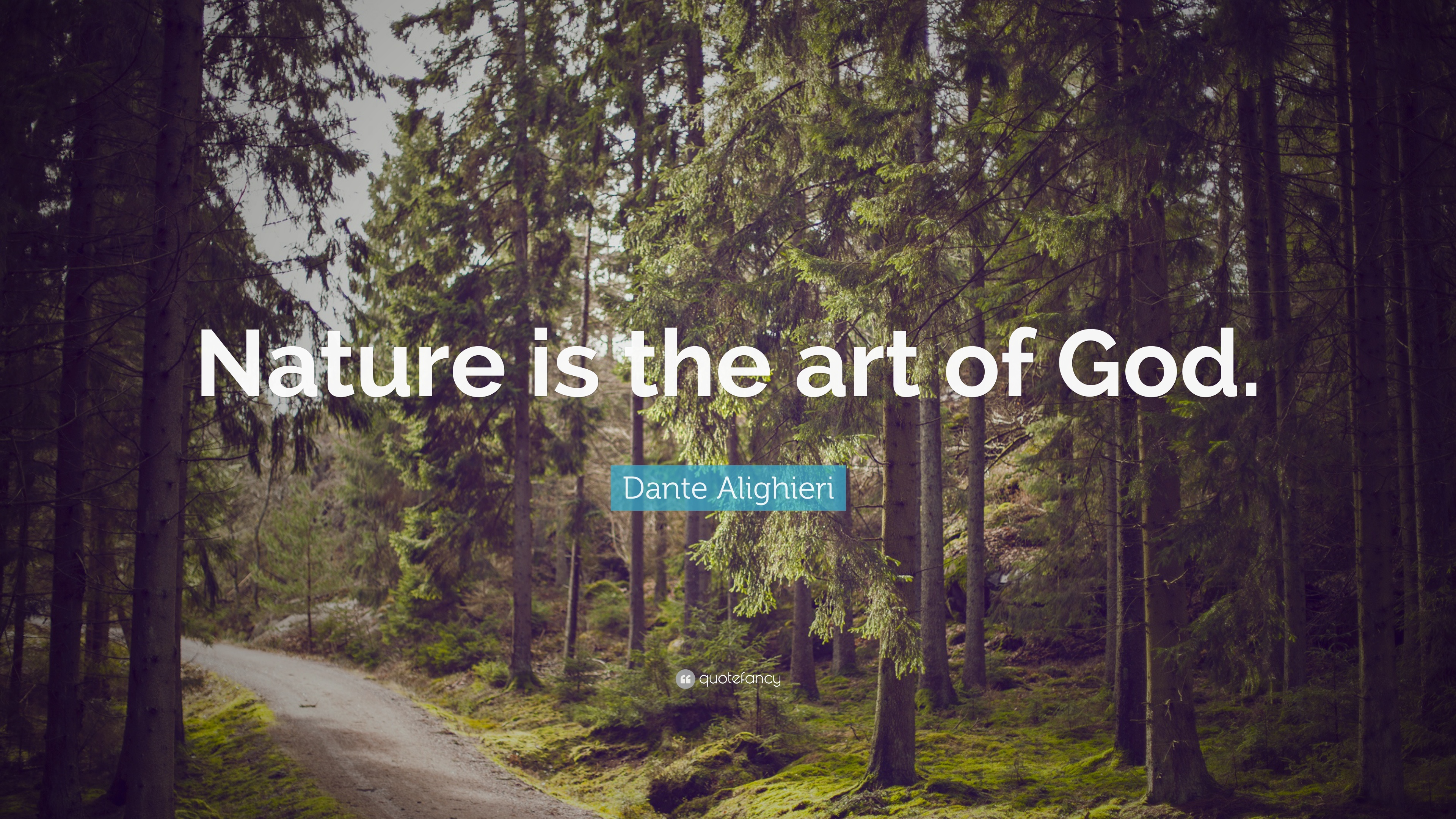 Dante Alighieri Quote - Nature Art Of God - HD Wallpaper 