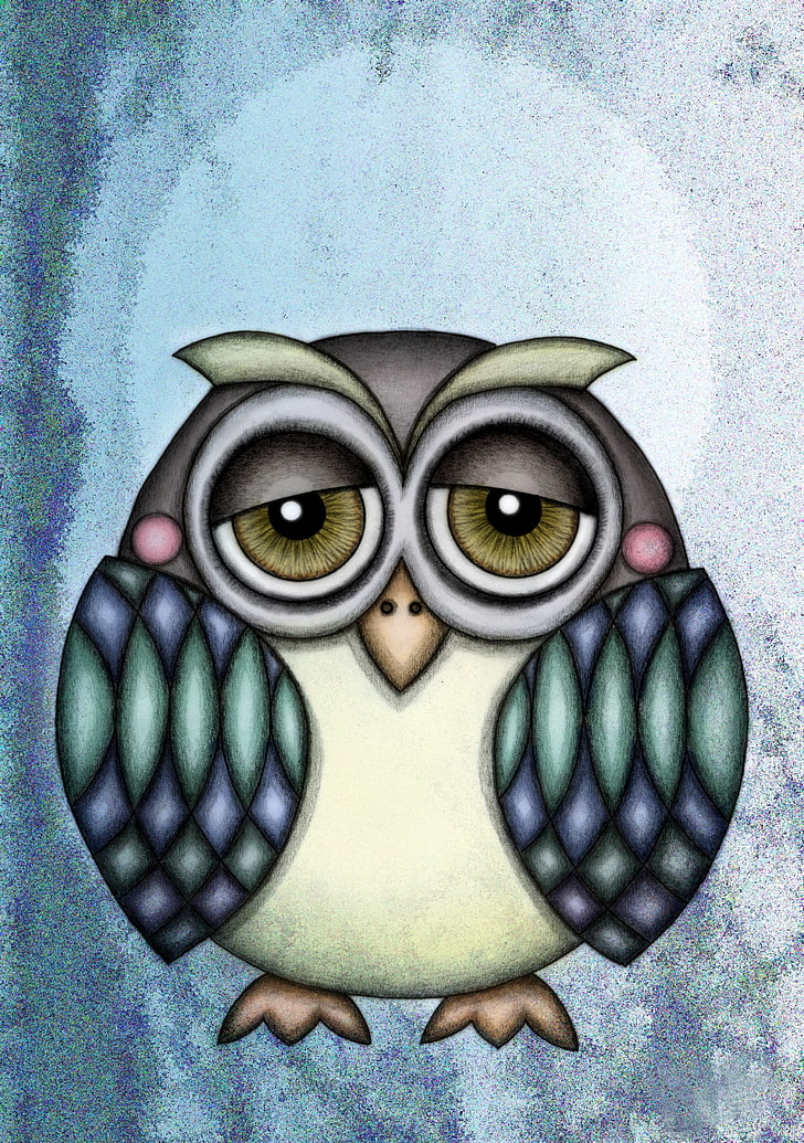 Owl, Art, Cute, Drawing, Creativity, Healthy Eating, - HD Wallpaper 