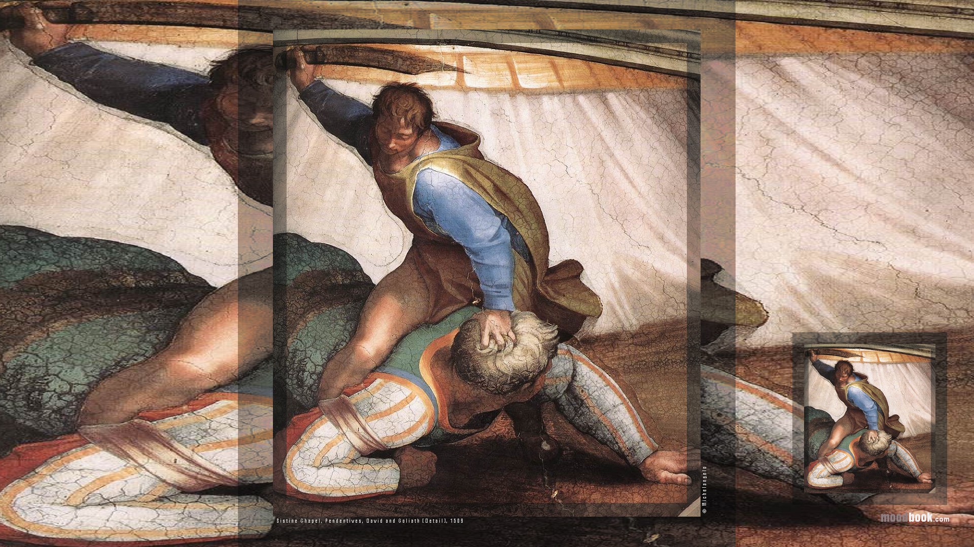 Michelangelo David And Goliath - HD Wallpaper 