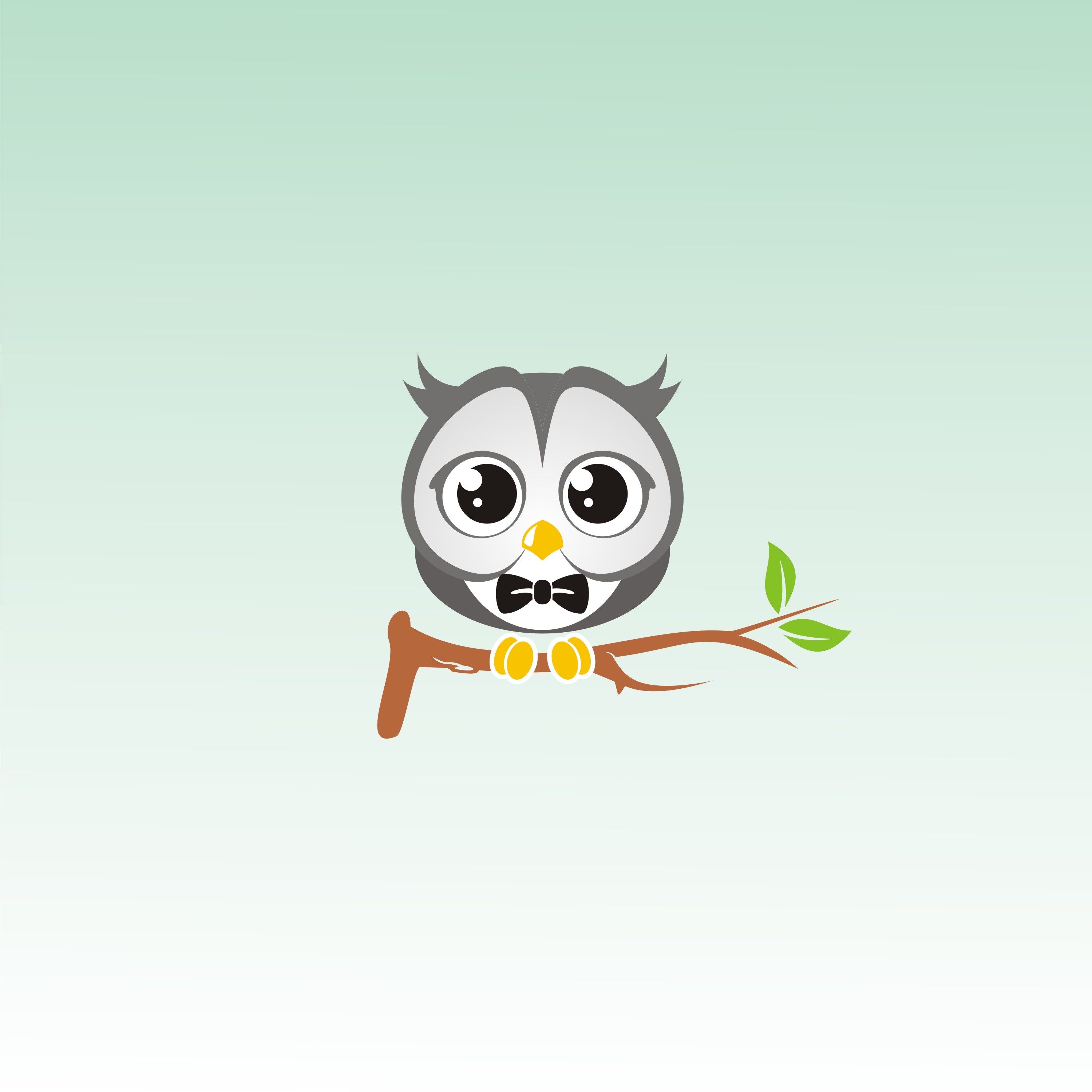 Owl, Art, Branch, Bow Tie, Fun, Mammal, One Animal, - HD Wallpaper 