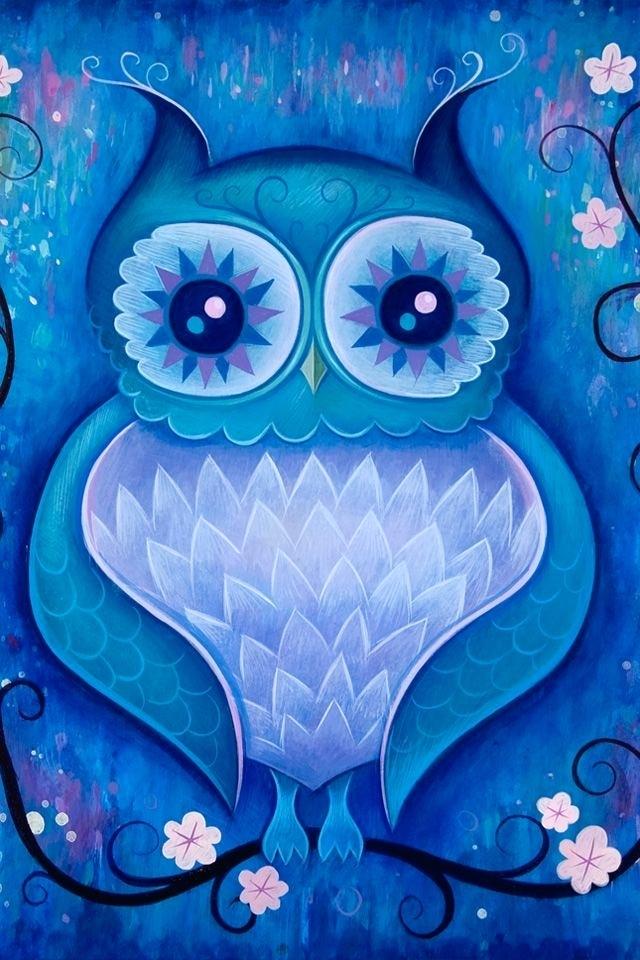 Owl Wallpaper Blue Owl Mouse Pad Cell Phone Wallpaper - Jeremiah Ketner Owl - HD Wallpaper 