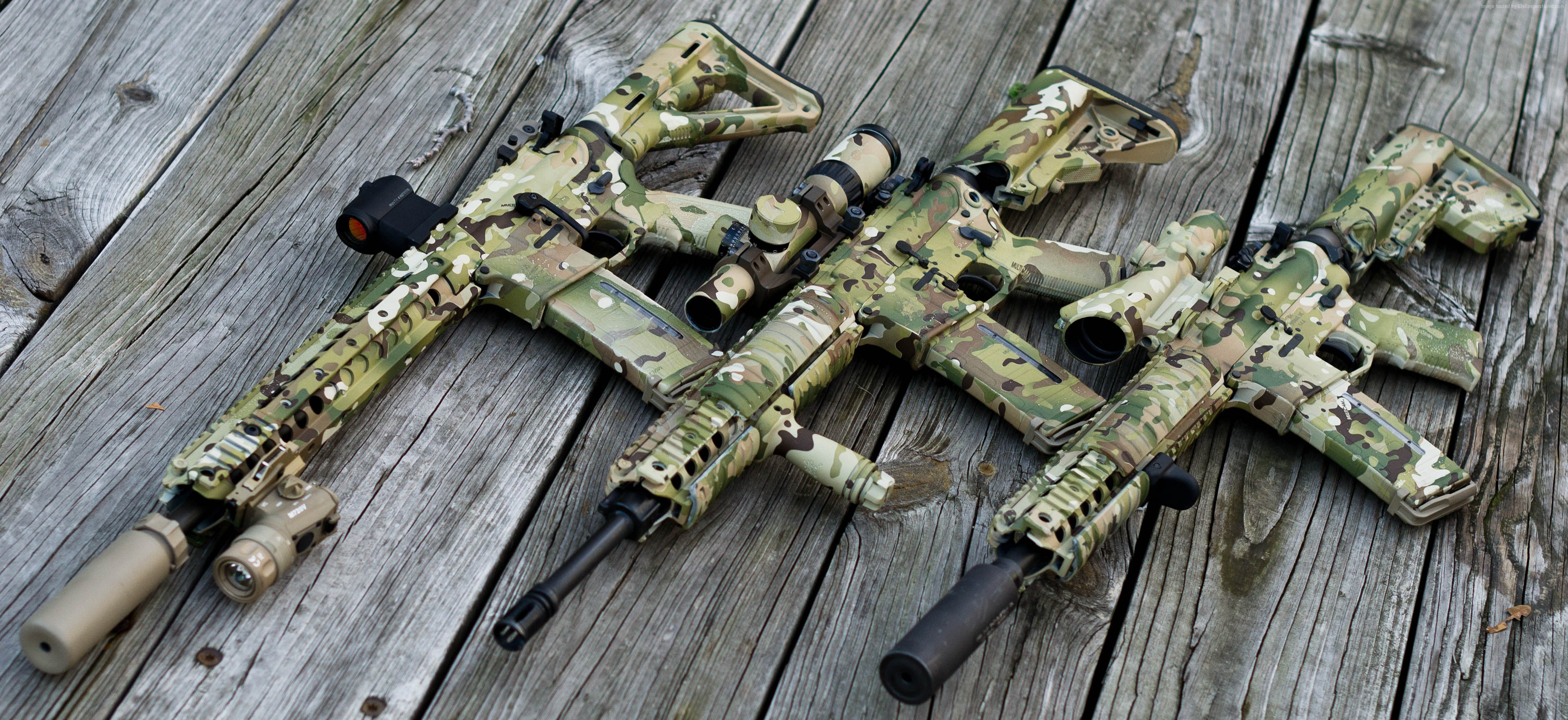 Ar15 Multicam Hydro Dip - HD Wallpaper 