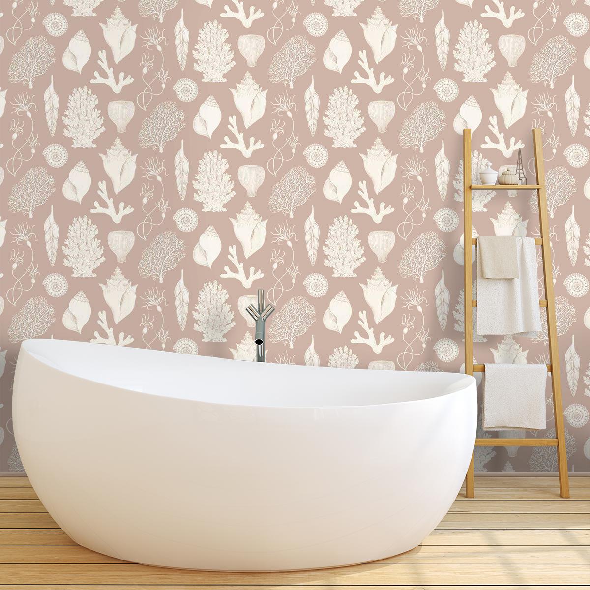 Shells Wallpaper Ferm Living Dusty Rose 100236303 Ferm - Katie Scott Wallpaper Shells Rose - HD Wallpaper 