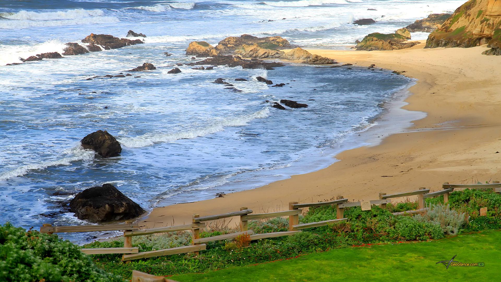 Half Moon Bay California Rocks - HD Wallpaper 