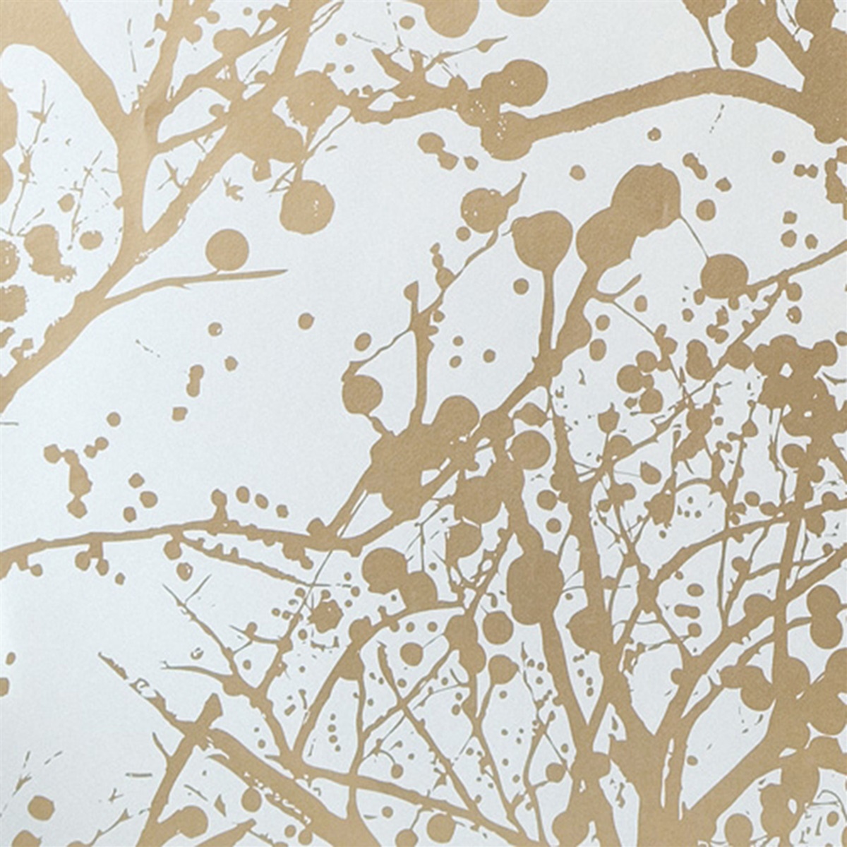 Ferm Living Wilderness Wallpaper - White And Gold Splatter - HD Wallpaper 
