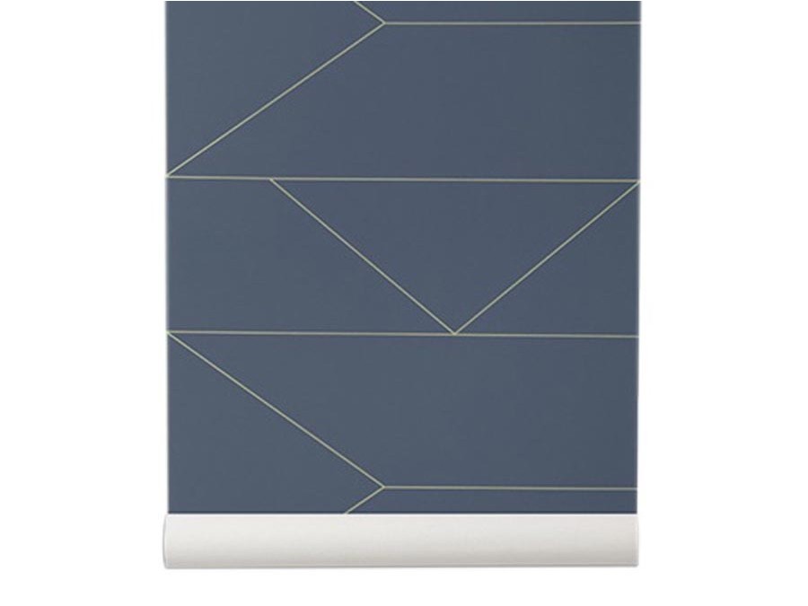 Lines Wallpaper - - Papier Peint Géométrique Bleu Foncé - HD Wallpaper 