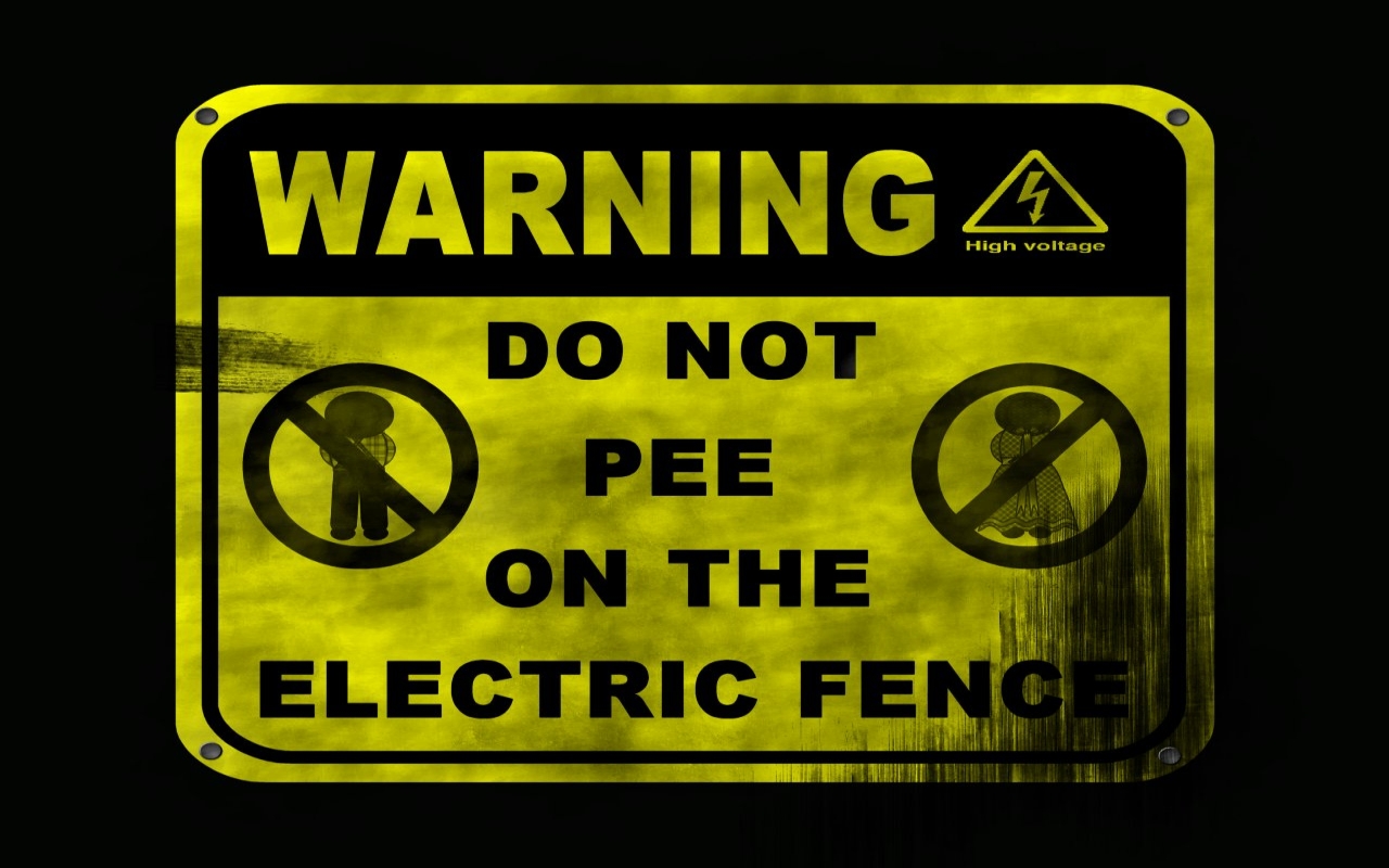 Funny6 - Do Not Pee On The Electric Fence - HD Wallpaper 