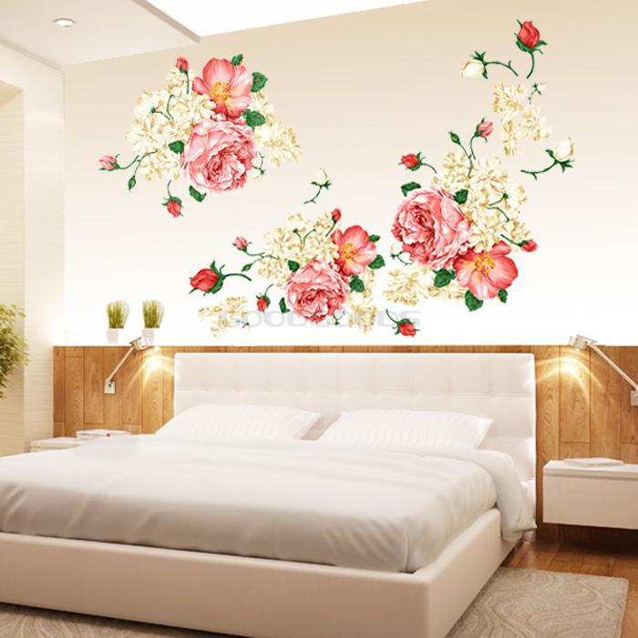 New 2015 Diy Bloom Peony Flowers Queen Antique Style - Idee Decoration Chambre À Coucher - HD Wallpaper 