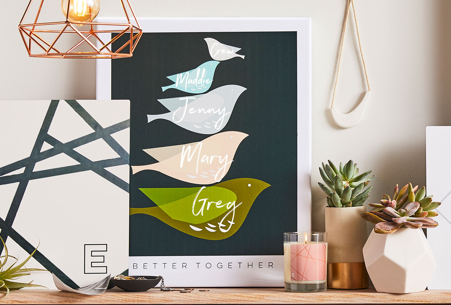 Frame With Birds And Different Family Names On A Bedroom Creative Family Tree Ideas 1480x1000 Wallpaper Teahub Io