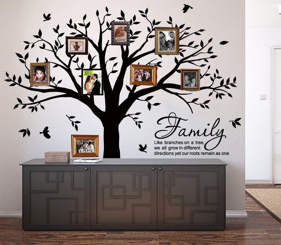 Luckkyy Grant Family Tree Wall Decal With Family Like - Black Family Tree Outline - HD Wallpaper 