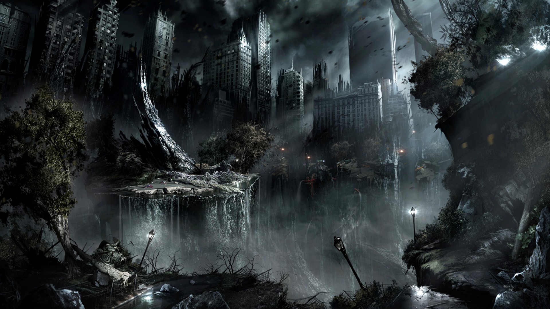 Dark Fantasy Landscape - HD Wallpaper 