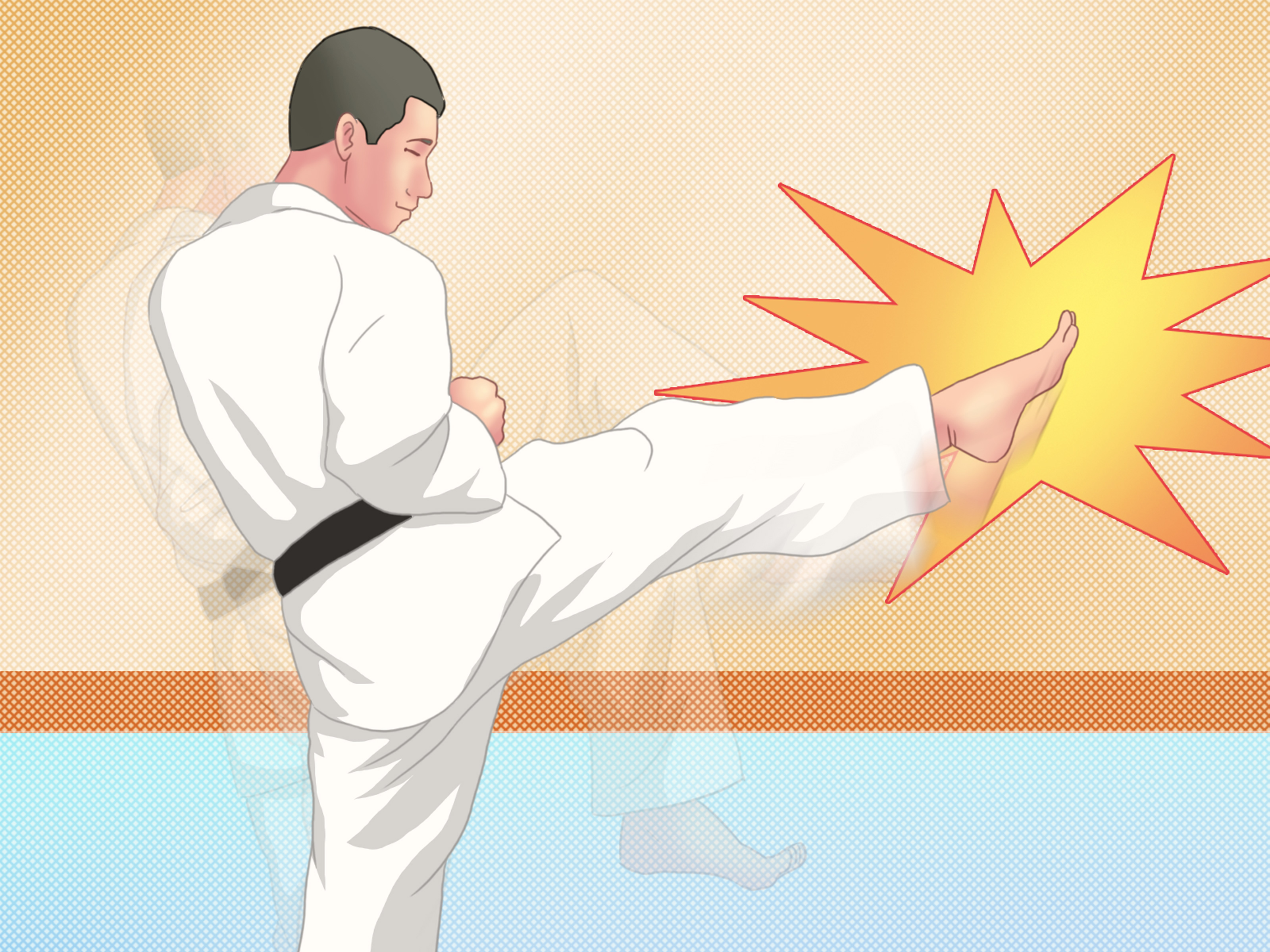 Image Titled Perform A Taekwondo Front Kick Step - Basic Taekwondo Kicks - HD Wallpaper 