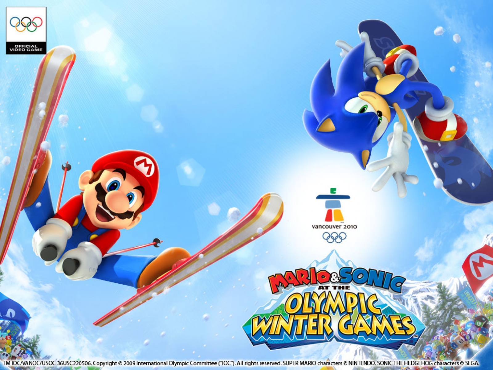 Mario And Sonic Winter - HD Wallpaper 