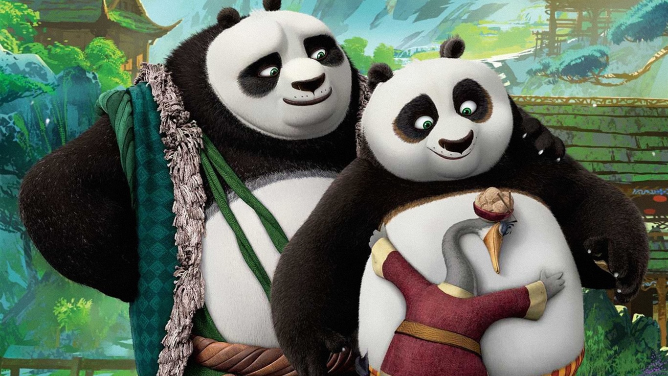 2016 Kung Fu Panda 3 Movies Hd Wallpaper - Kung Fu Panda Po Family - HD Wallpaper 