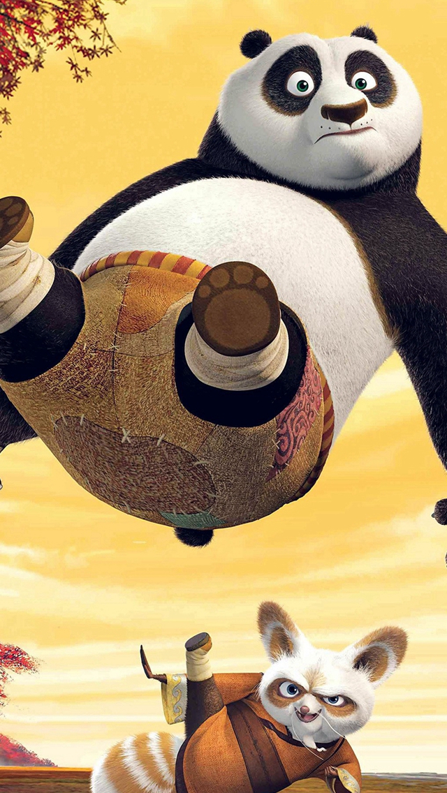 Kungfu Panda Dreamworks Art Kick Cute Anime Iphone - Kung Fu Panda - HD Wallpaper 