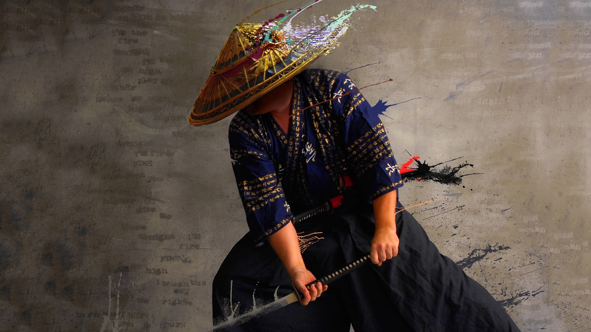 Samurai Straw Hat - HD Wallpaper 