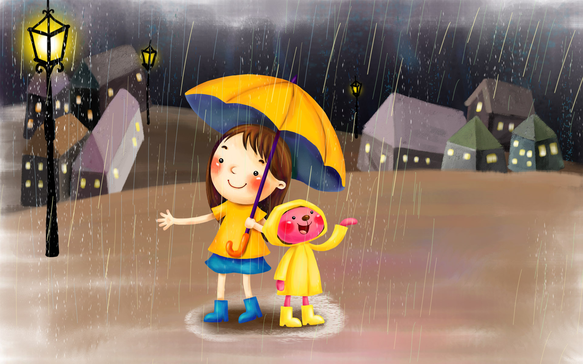Imagenes De Dibujos Animados De Lluvia - HD Wallpaper 