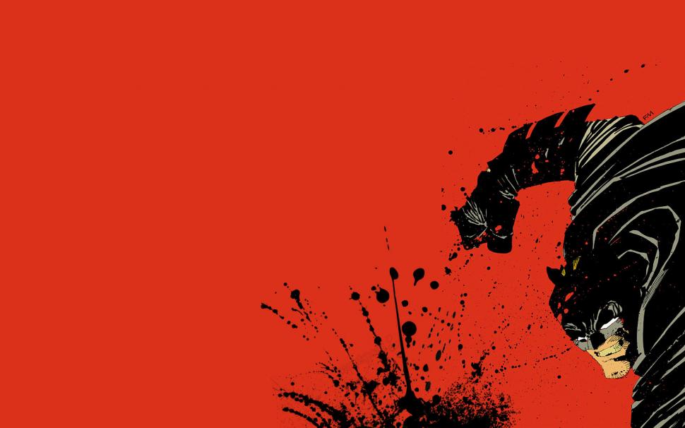 Batman Red Punch Blood Hd Wallpaper,cartoon/comic Wallpaper,red - Frank Miller Art - HD Wallpaper 