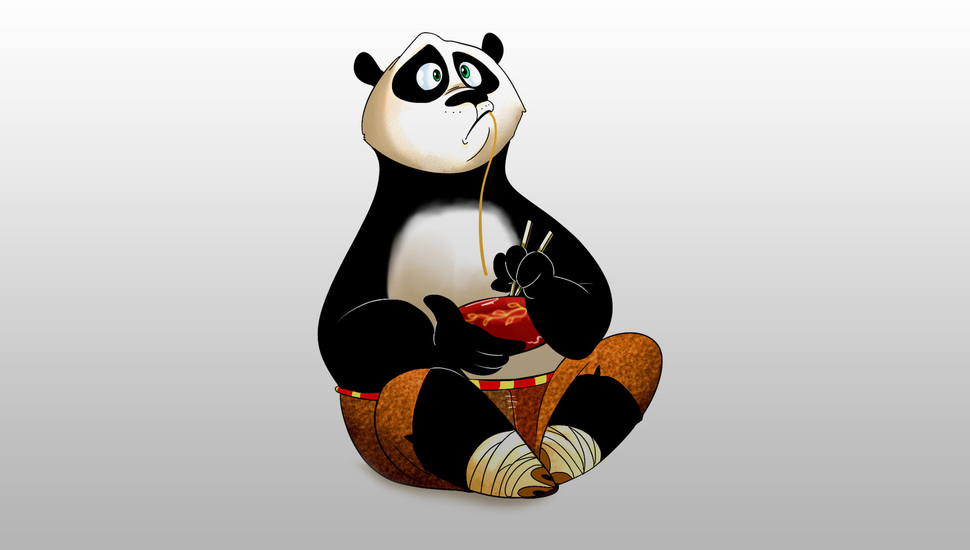 Noodles, Look, Plate, Kung Fu Panda, Sticks, Kung Fu - Kung Fu Panda - HD Wallpaper 