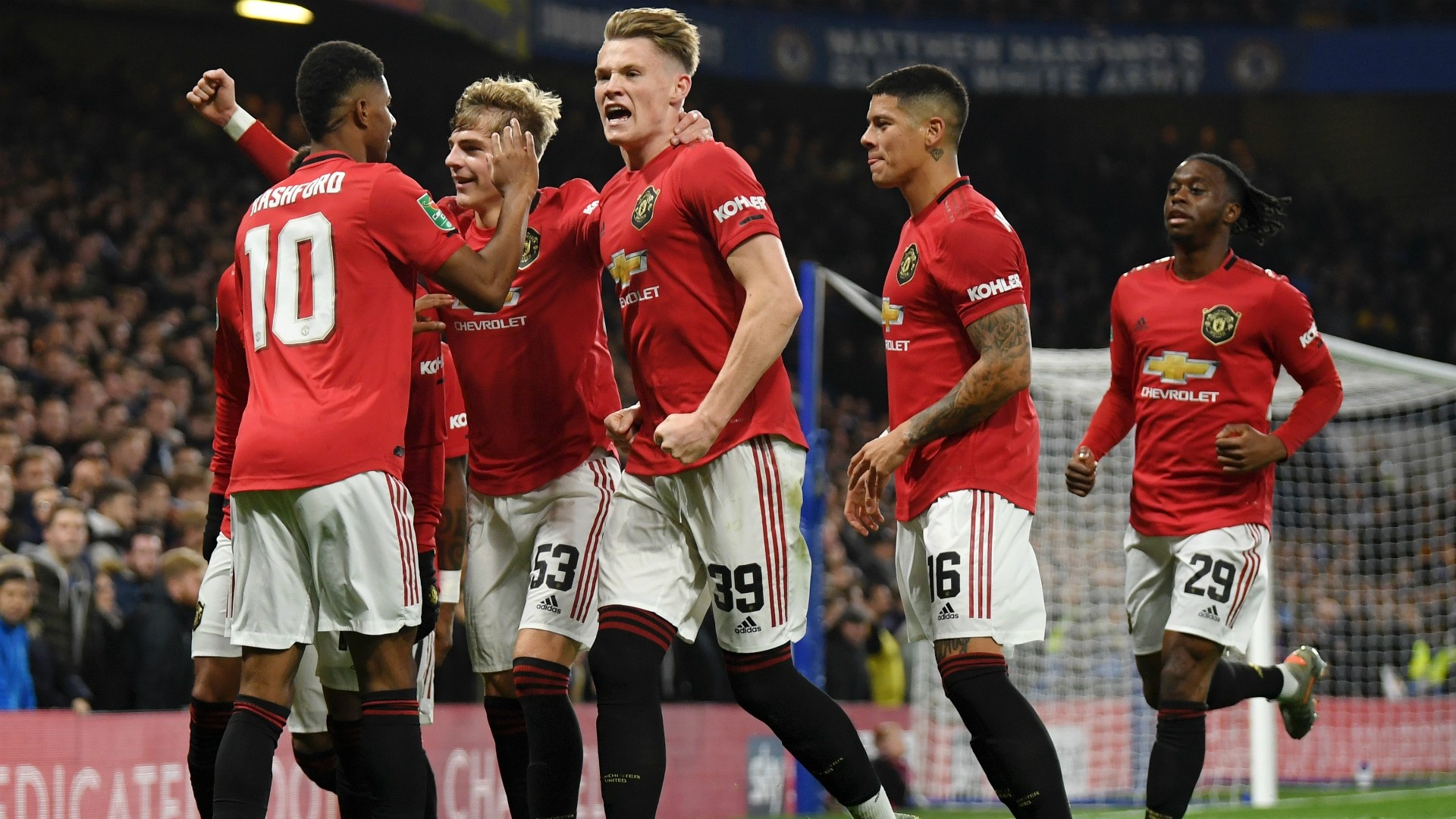 Marcus Rashford Leads Manchester United Celebrations - Astana Vs Man