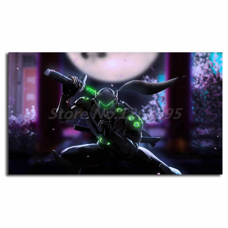 Overwatchs Genji Hd Wallpaper Wall Art Canvas Posters - Overwatch Genji - HD Wallpaper 