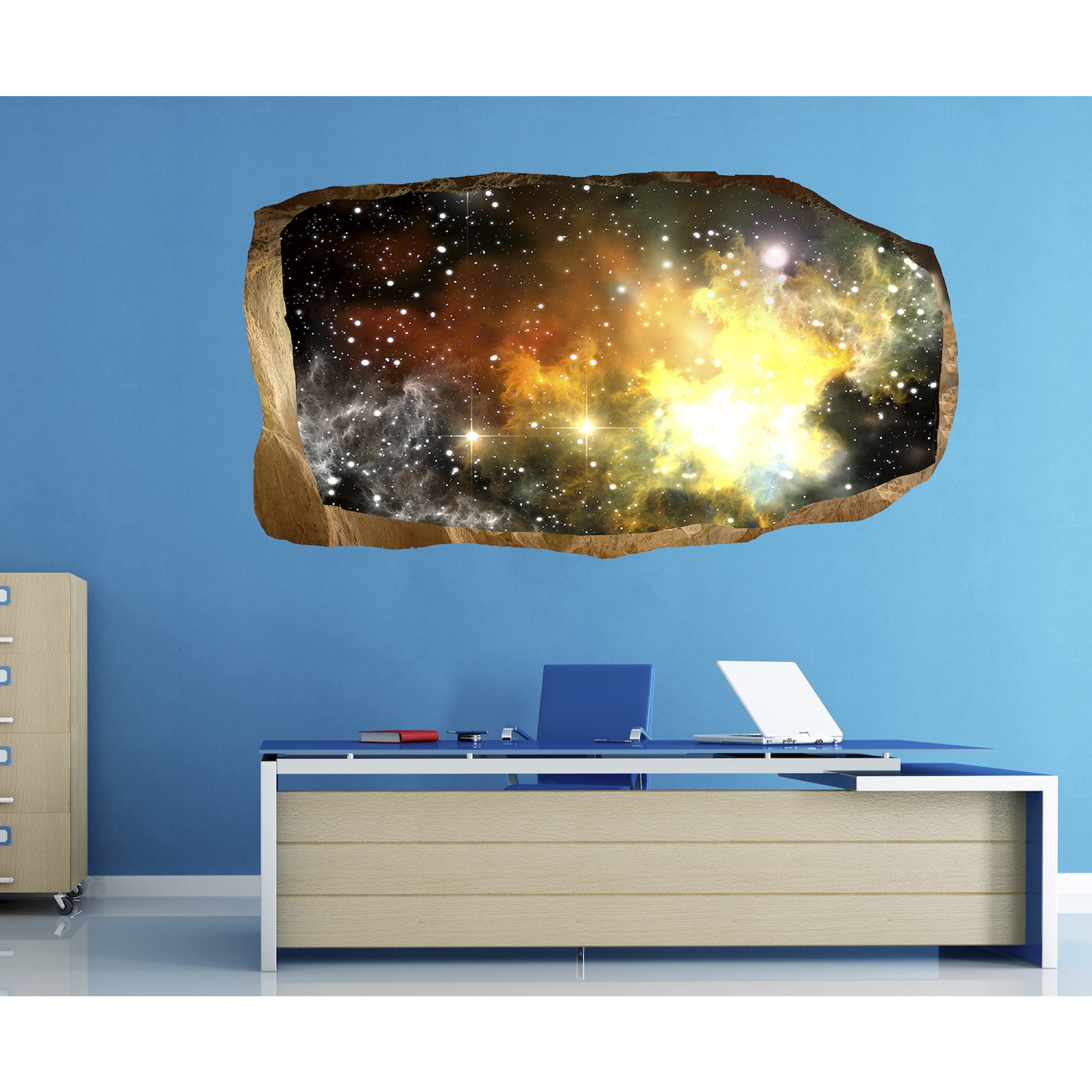 Büro Blau - HD Wallpaper 