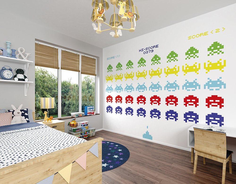 Retro Game Mural - HD Wallpaper 