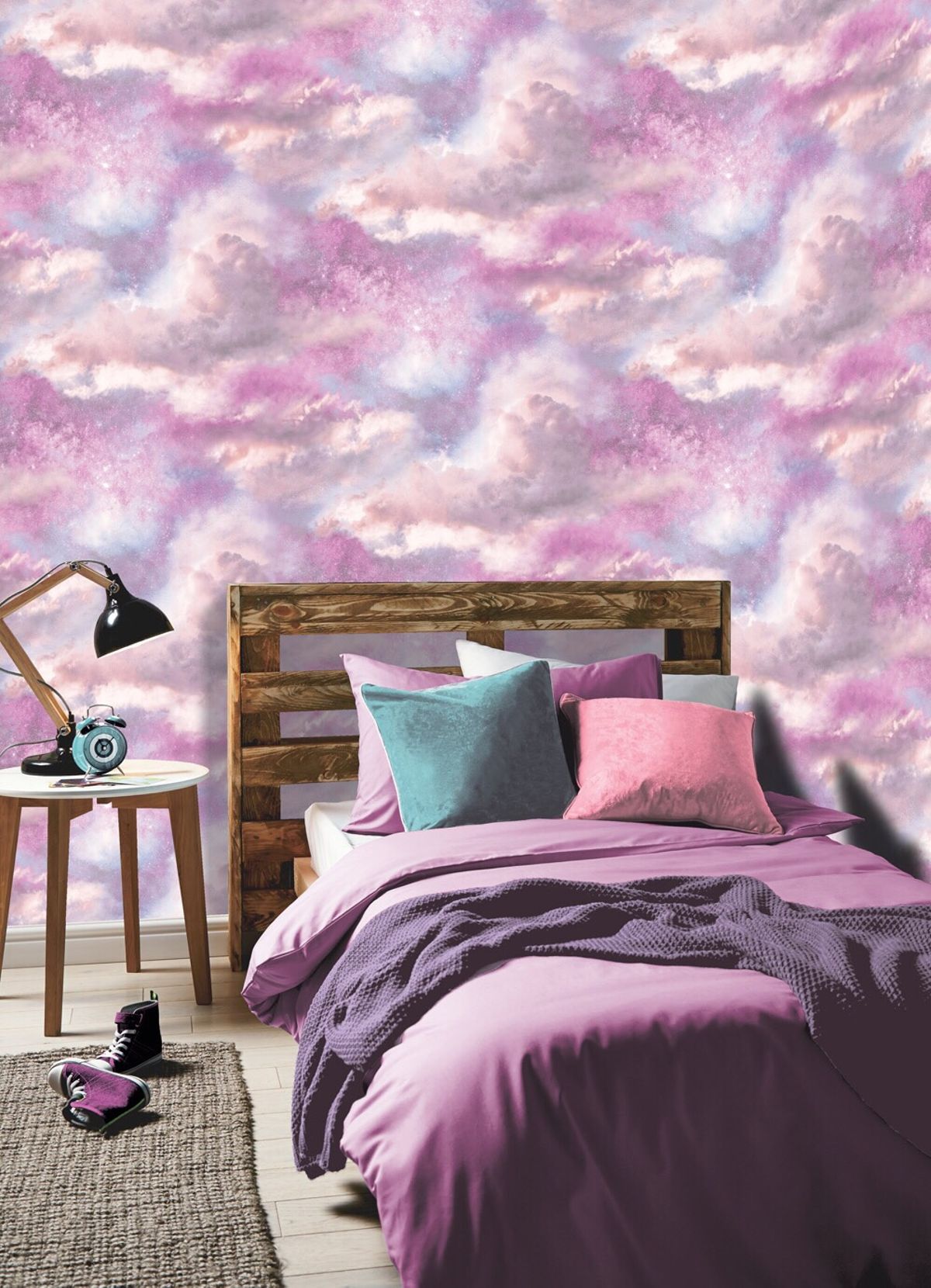 Another Brand New Absolutely Amazing Cloud ☁️ Design - Mermaid Glitter Wallpaper Bedroom - HD Wallpaper 
