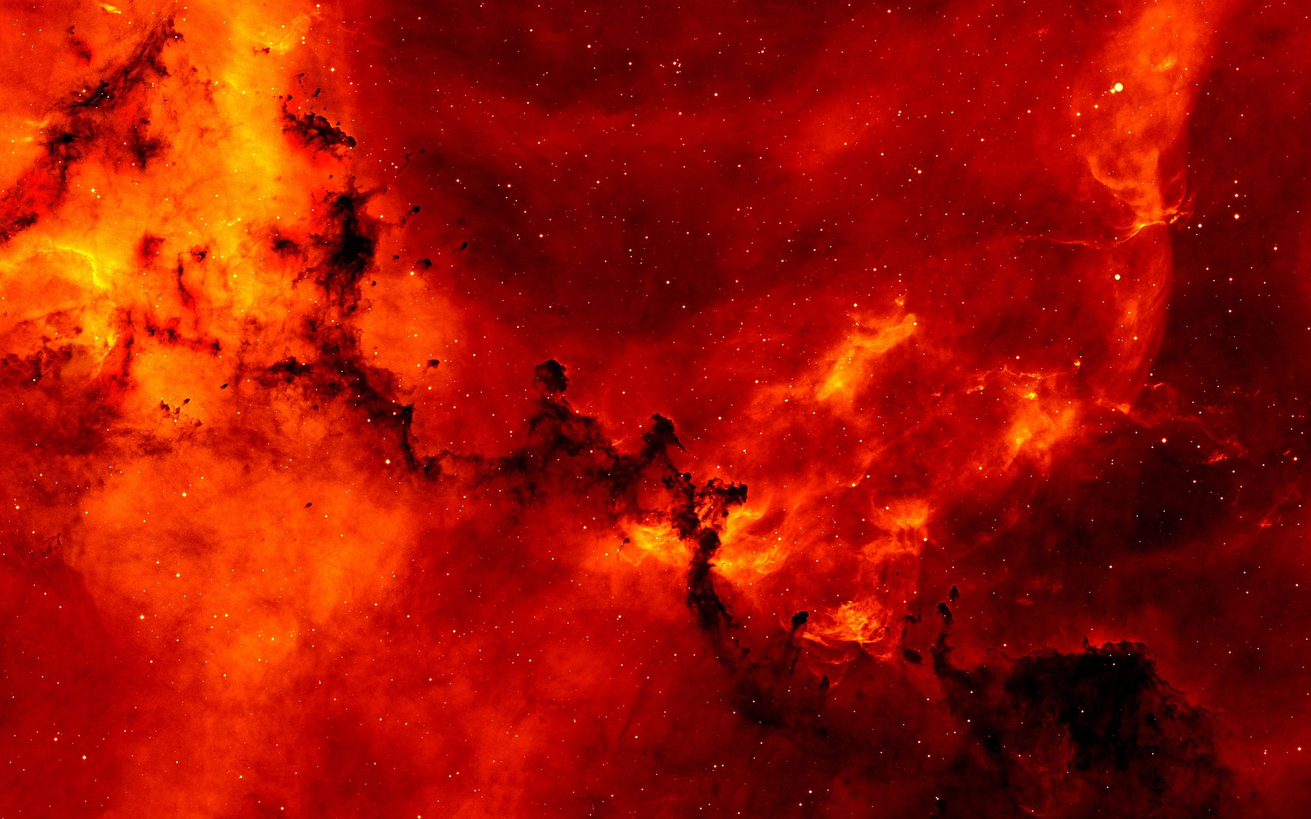 Red Cosmic Nebula - HD Wallpaper 