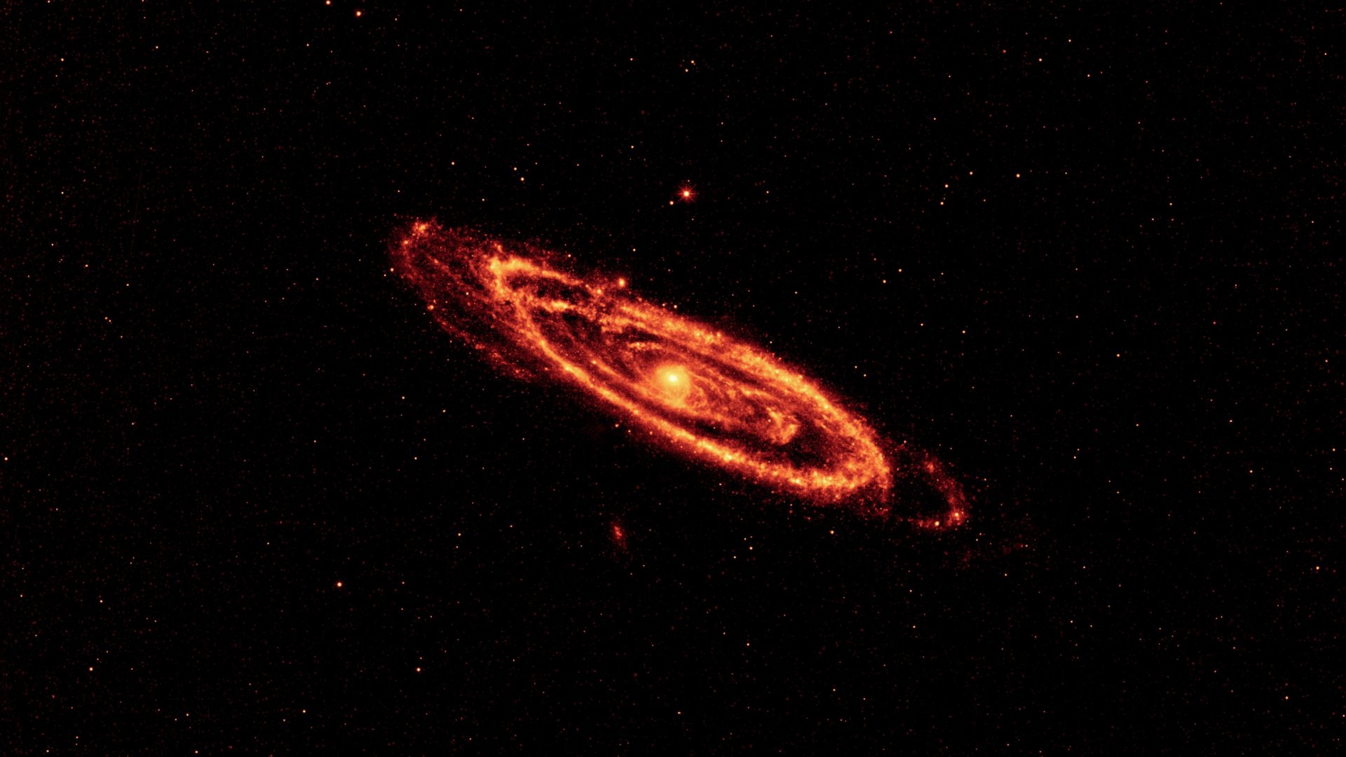 Red Galaxy - Andromeda Galaxy - HD Wallpaper 