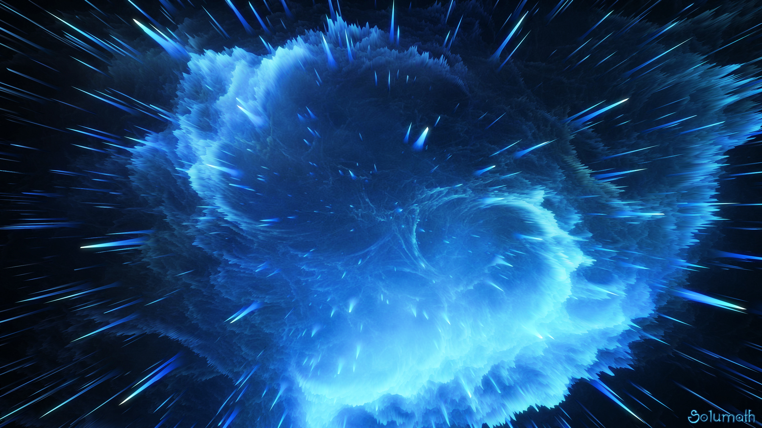 Space Nebula - Deep Space Blue - HD Wallpaper 