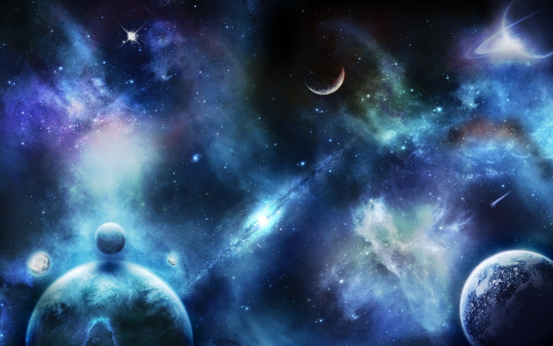 Spazio Art Wallpaper - Space Background With Planets - HD Wallpaper 