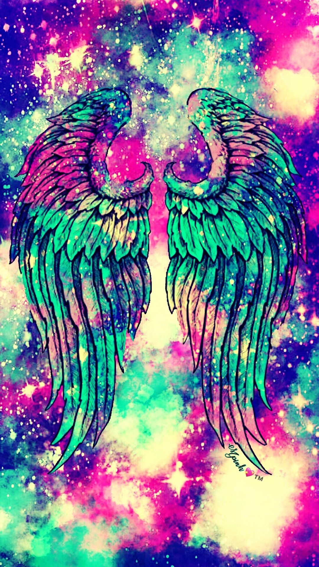 1080x1920, Galaxy Wings Wallpaper - Illustration - HD Wallpaper 