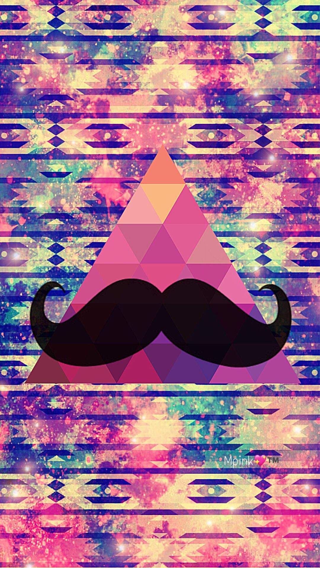 Hipster Mustache Galaxy Wallpaper - Poster - HD Wallpaper 