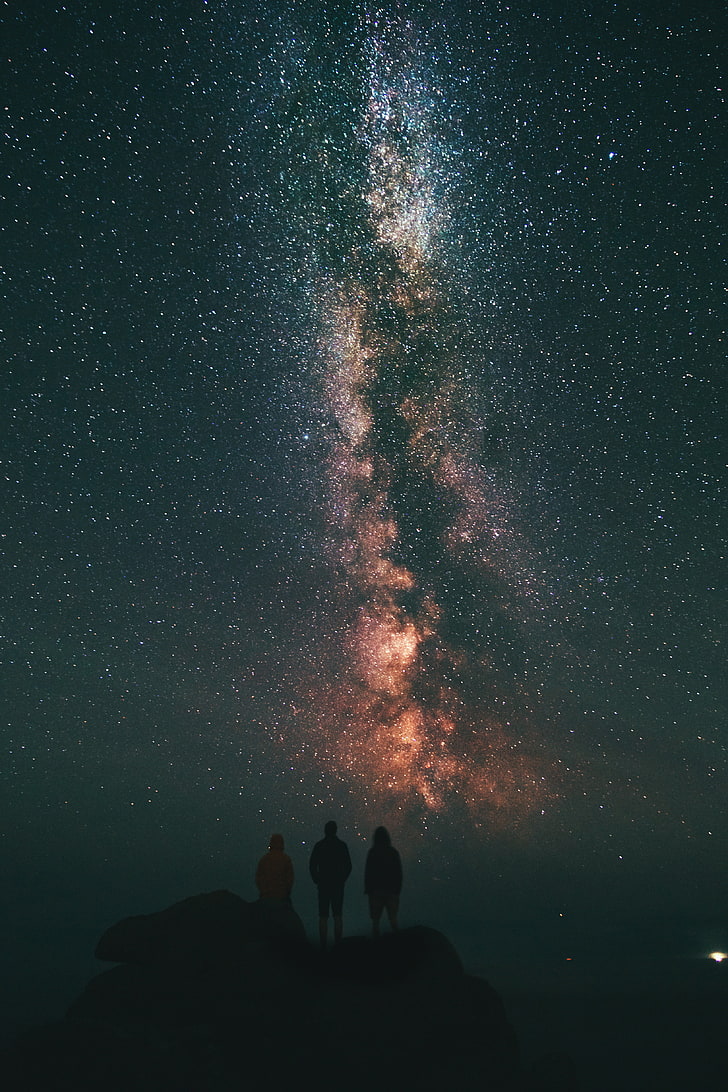 Stargazer Wallpaper, Starry Sky, People, Night, Astronomy, - HD Wallpaper 