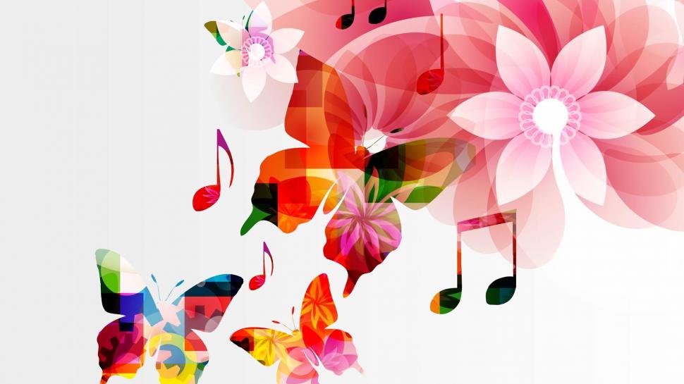 Melody Of Butterflies Wallpaper,bright Hd Wallpaper,music - HD Wallpaper 