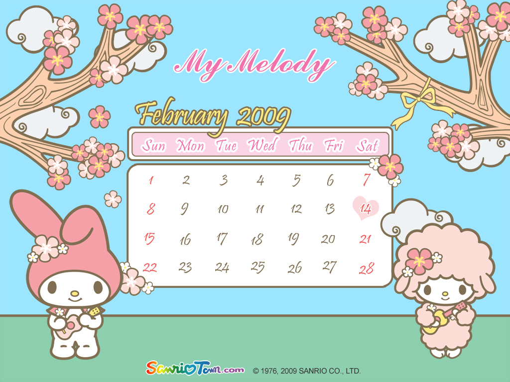 My Melody Calendar Wallpaper - My Melody Calendar 2020 - HD Wallpaper 