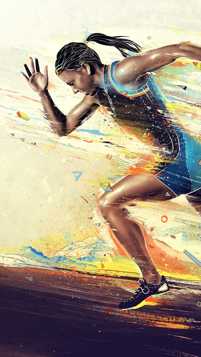 Running Athlete Wallpaper Iphone - HD Wallpaper 