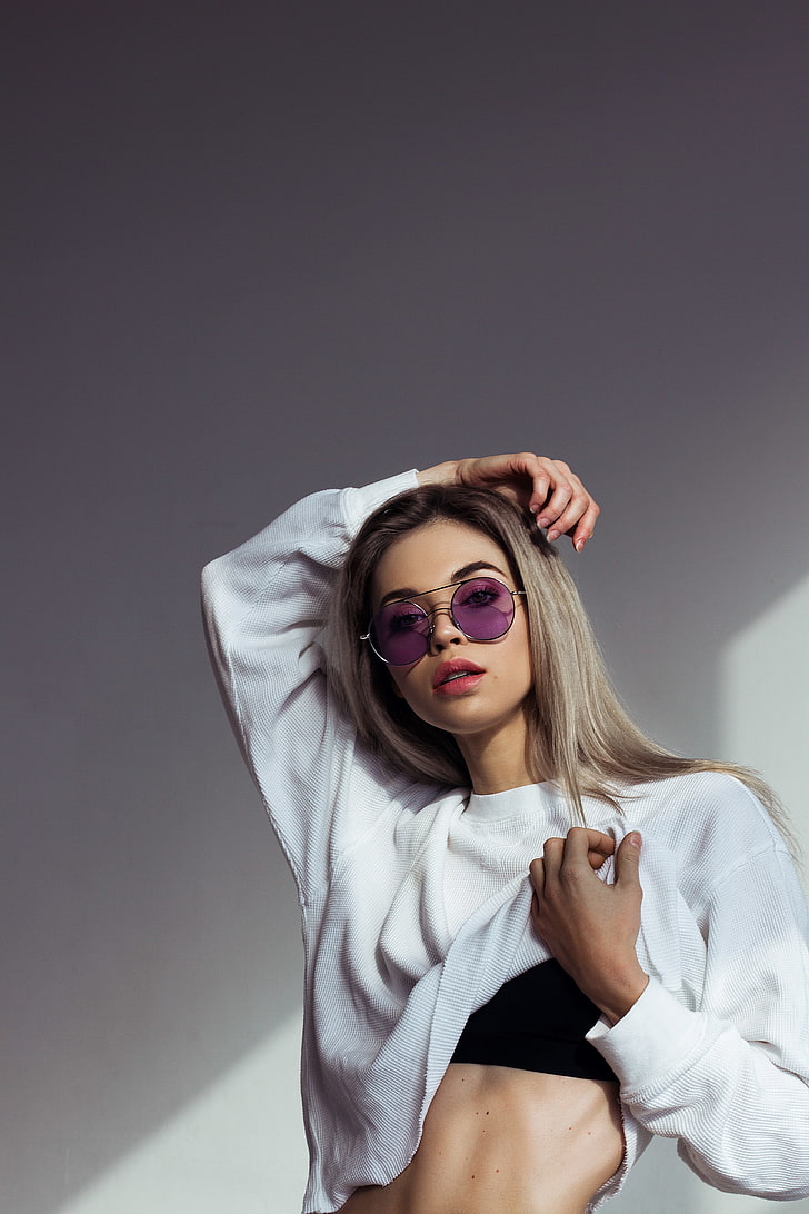 Natasha Spitkovska, Women, Model, Blonde, Pink Lipstick, - Natasha Spitkovska - HD Wallpaper 