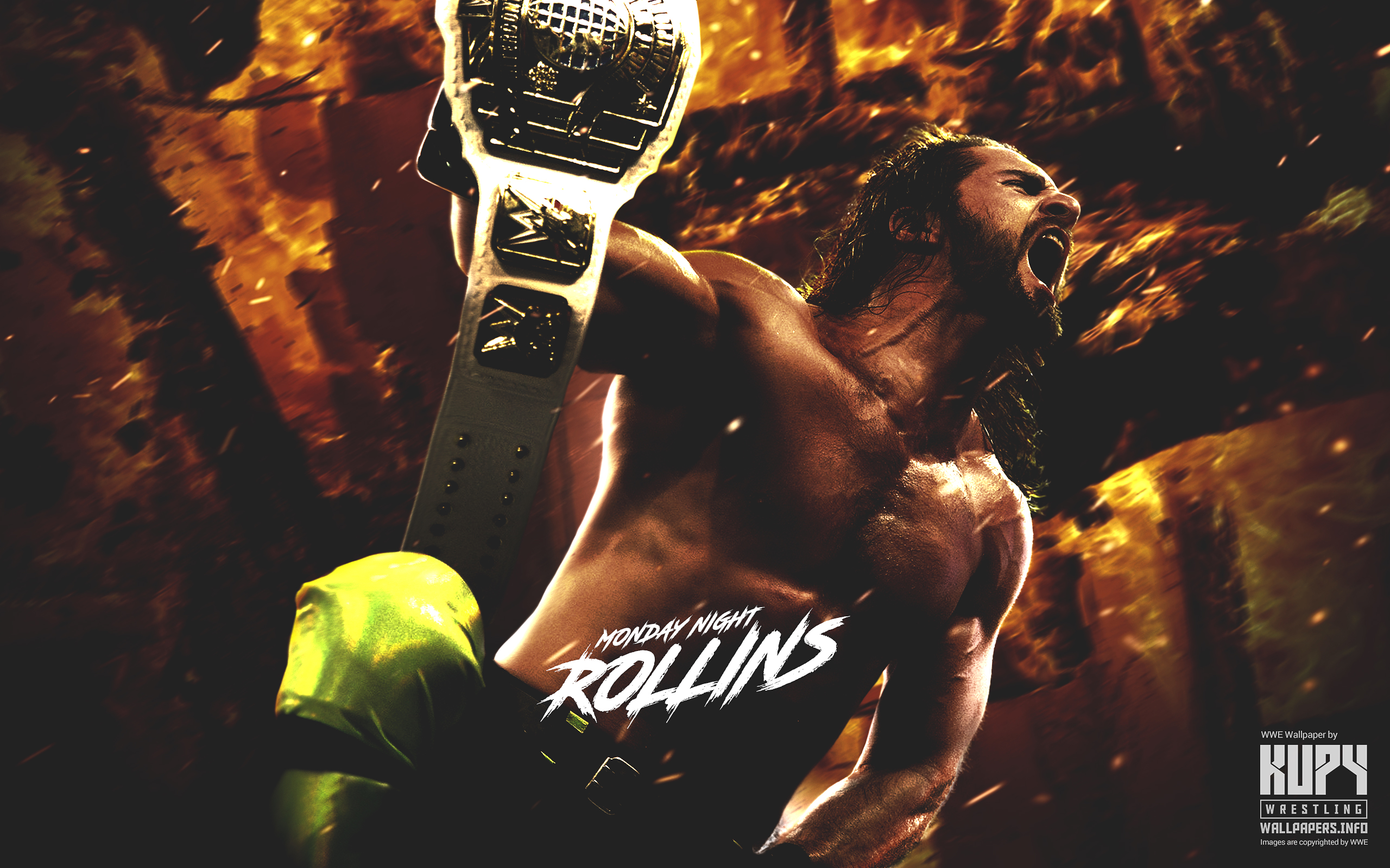 Seth Rollins Ic Champion - HD Wallpaper 
