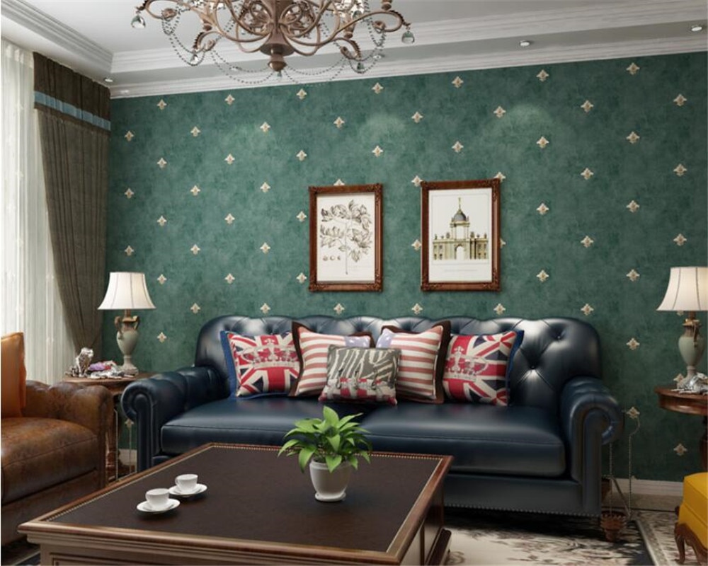 Carta Parati Verde Vintage - HD Wallpaper 